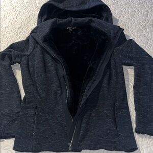 Athleta Charcoal Ski Jacket with Hood